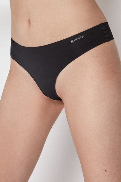 Seamless cotton thong New Undies EKO Black