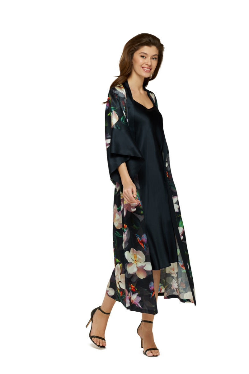 Silk Kimono Silk Road Black