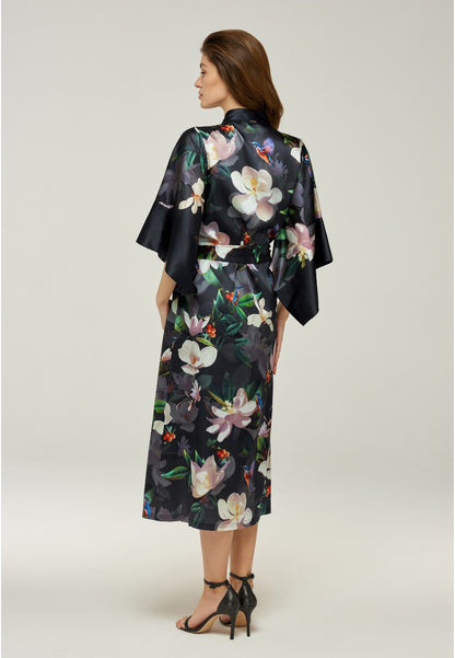 Silk Kimono Silk Road Black