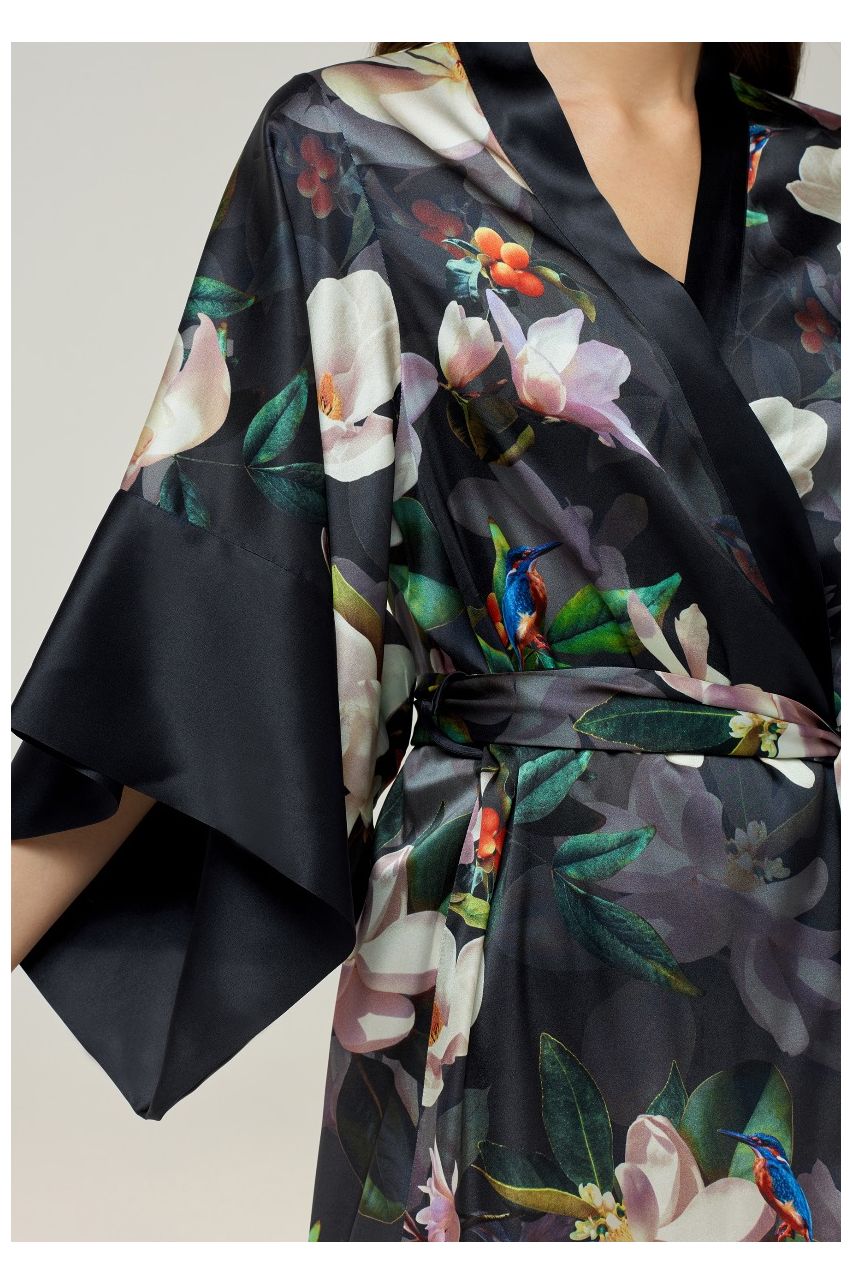 Siidist kimono Silk Road Black